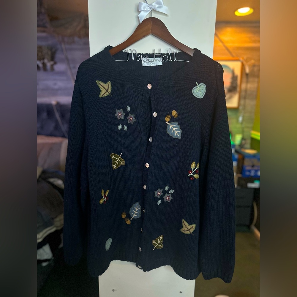 oversized vintage knit cardigan - Picture 5 of 10